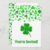 St Patrick's Day Shamrocks Personalized Flat Kaart (Voorkant / Achterkant)