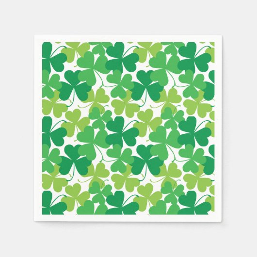 St. Patrick's Day Shamrocks Print Servetten (Voorkant)