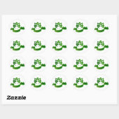 St. Patrick's Day Shamrocks Ronde Sticker (Vel)