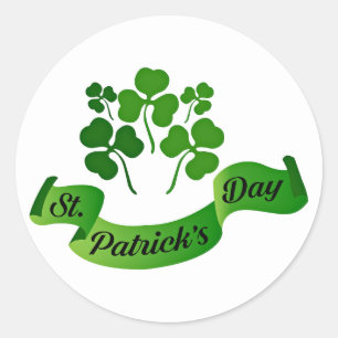 St. Patrick's Day Shamrocks Ronde Sticker