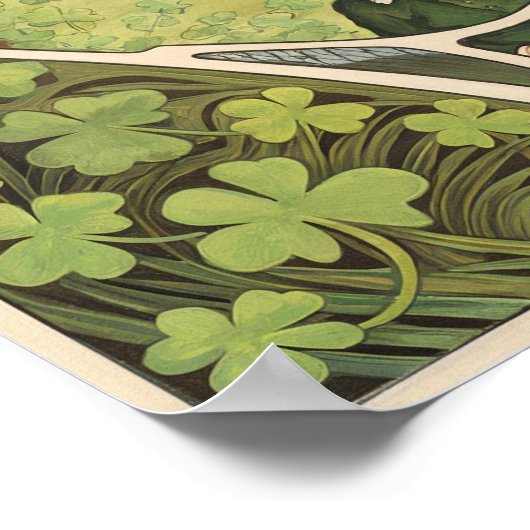 St. Patrick's Day Shamrocks Scene Poster (Hoek)