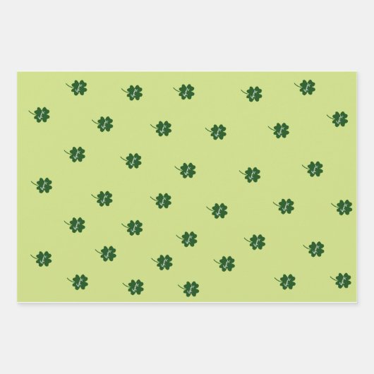 St. Patrick's Day Shamrocks set van 3 Inpakpapier Vel (Voorkant)