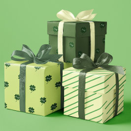 St. Patrick's Day Shamrocks set van 3 Inpakpapier Vel