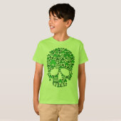 St Patricks Day Shamrocks Skull T-shirt (Voorkant volledig)