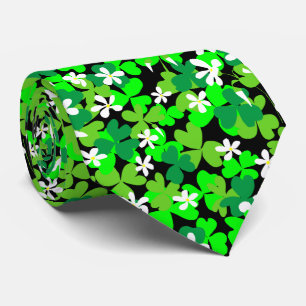 St Patrick's Day Shamrocks Stropdas