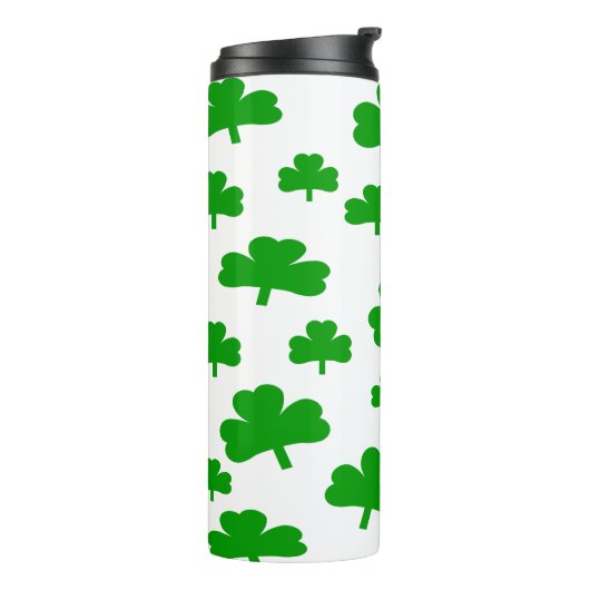 St. Patrick's Day Shamrocks Thermosbeker (Gedraaid links)