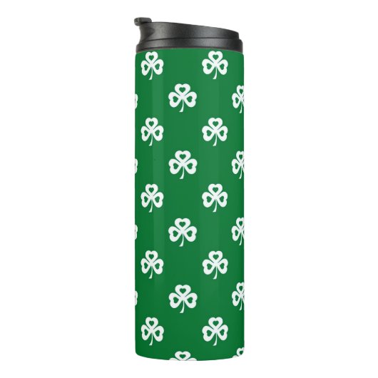 St Patrick's Day Shamrocks Thermosbeker (Geroteerd rechts)
