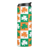 St Patrick's Day Shamrocks Thermosbeker (Gedraaid links)
