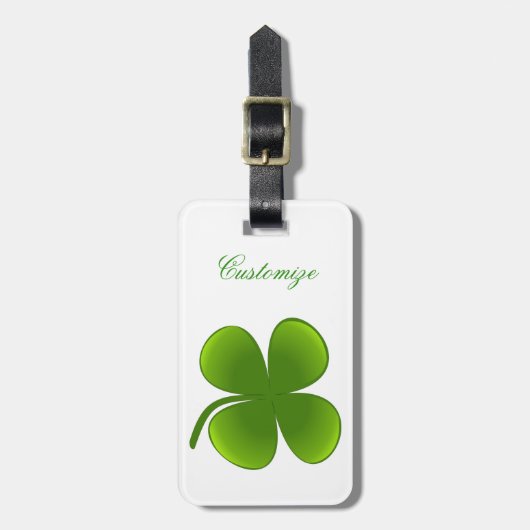 St Patrick's Day Shamrocks Thunder_Cove Bagagelabel (Voorkant verticaal)