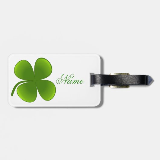 St Patrick's Day Shamrocks Thunder_Cove Bagagelabel (Achterkant horizontaal)