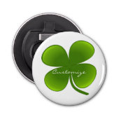 St Patrick's Day Shamrocks Thunder_Cove Button Flesopener (Voorkant)