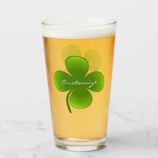 St Patrick's Day Shamrocks Thunder_Cove Glas (Achterkant gevuld)