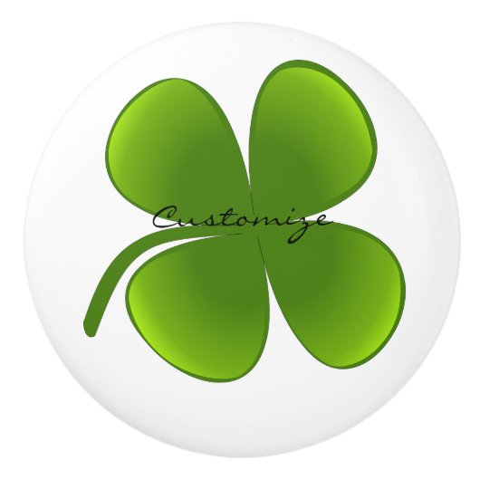 St Patrick's Day Shamrocks Thunder_Cove Keramische Knop (Voorkant)