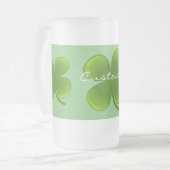 St Patrick's Day Shamrocks Thunder_Cove Matglas Bierpul (Voorkant links)