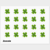 St Patrick's Day Shamrocks Thunder_Cove Ronde Sticker (Vel)