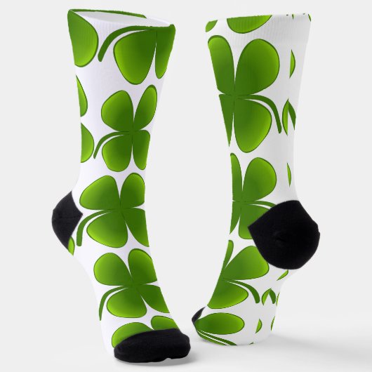 St Patrick's Day Shamrocks Thunder_Cove Sokken (Gebogen)