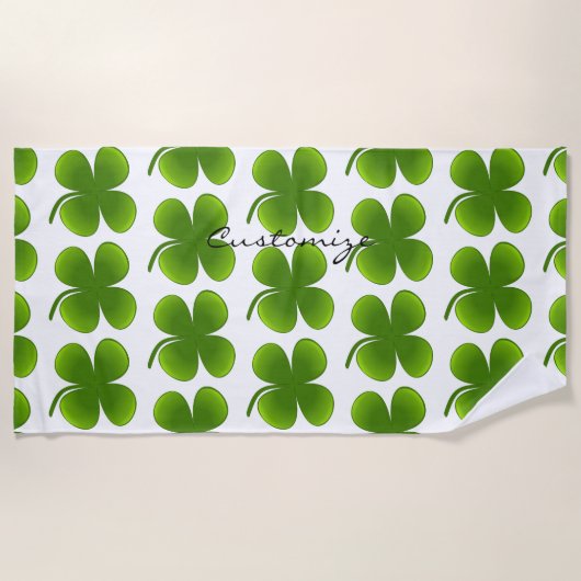 St Patrick's Day Shamrocks Thunder_Cove Strandlaken (Voorkant)
