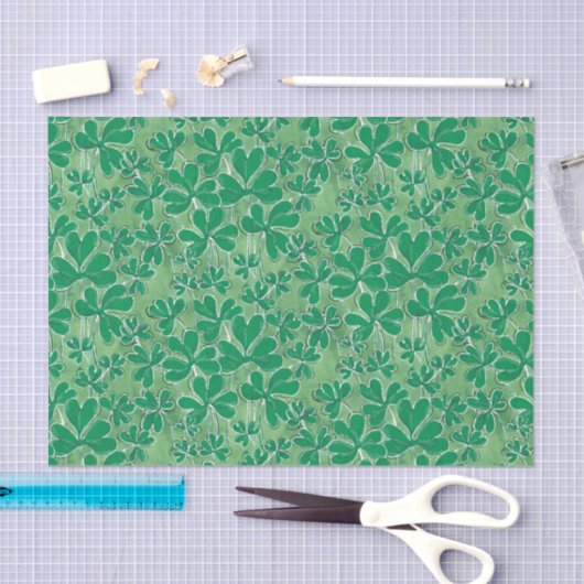 St. Patrick's Day Shamrocks Tissuepapier (Craft)