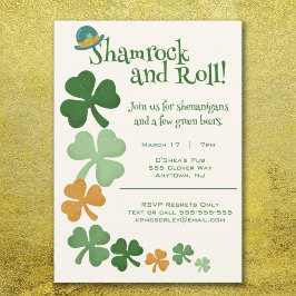 St. Patricks Day Shamrocks Uitnodiging
