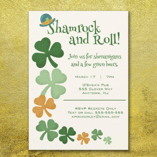 St. Patricks Day Shamrocks Uitnodiging