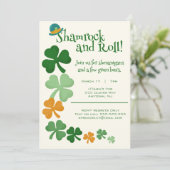 St. Patricks Day Shamrocks Uitnodiging (Staand voorkant)