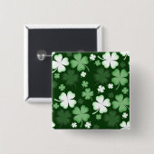 St. Patrick's Day Shamrocks Vierkante Button 5,1 Cm (Voorkant /achterkant)