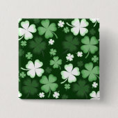 St. Patrick's Day Shamrocks Vierkante Button 5,1 Cm (Voorkant)