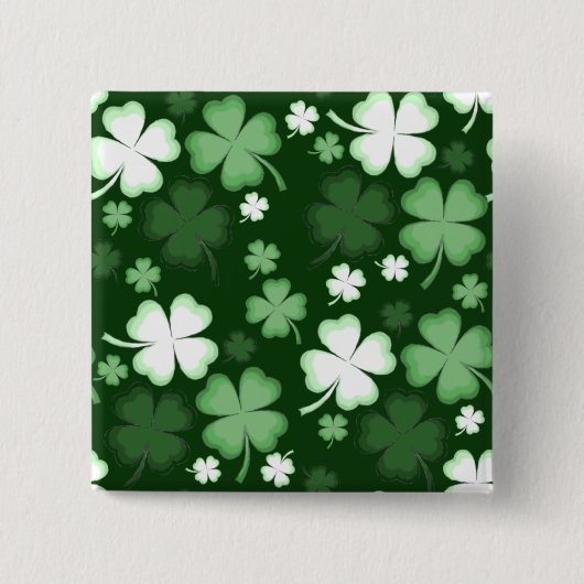 St. Patrick's Day Shamrocks Vierkante Button 5,1 Cm (Voorkant)