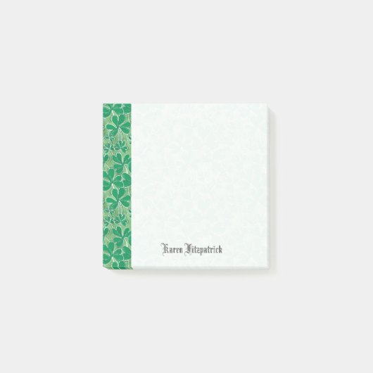 St. Patrick's Day Shamrocks Voeg naam 3x3 toe Post-it® Notes (Voorkant)