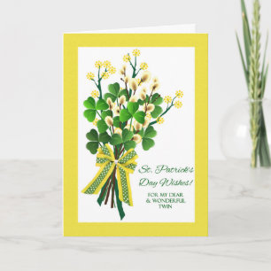 St. Patrick's Day Shamrocks voor Twin Kaart