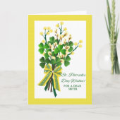 St. Patrick's Day Shamrocks voor zuster Kaart (Voorkant)