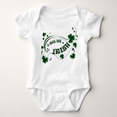 St. Patricks Day Shamrocks Wee Bit Irish Infants Romper (Voorkant)