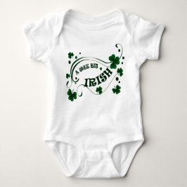 St. Patricks Day Shamrocks Wee Bit Irish Infants Romper