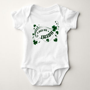 St. Patricks Day Shamrocks Wee Bit Irish Infants Romper