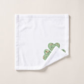 St. Patrick's Day Shamrocks White Grey Green Bad Handdoek (Wasdoekje)