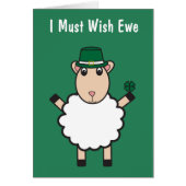 St. Patrick's Day Sheep Wish Ewe Funny Personalize (Voorkant)
