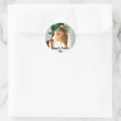 St. Patrick's Day Sheltie Ronde Sticker (Tas)
