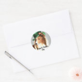 St. Patrick's Day Sheltie Ronde Sticker (Envelop)