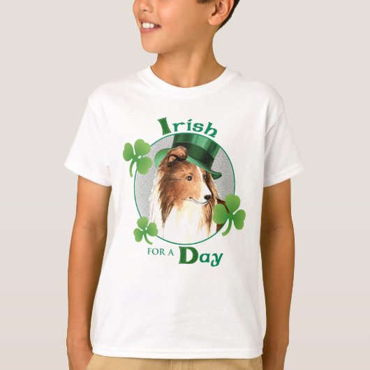 St. Patrick's Day Sheltie T-shirt (Voorkant)
