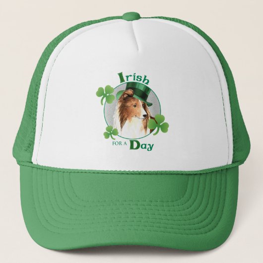St. Patrick's Day Sheltie Trucker Pet (Voorkant)