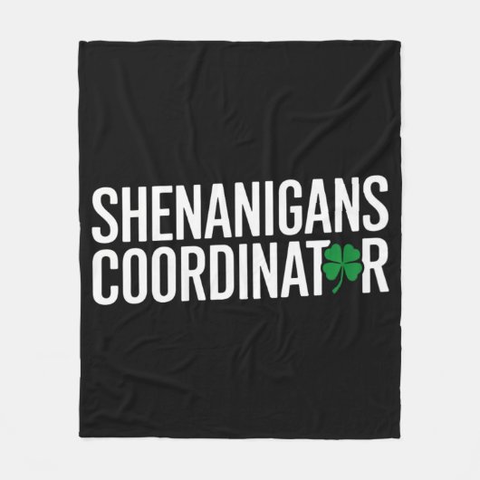 St. Patrick's Day Shenanigan Coordinator Fleece Deken (Voorkant)