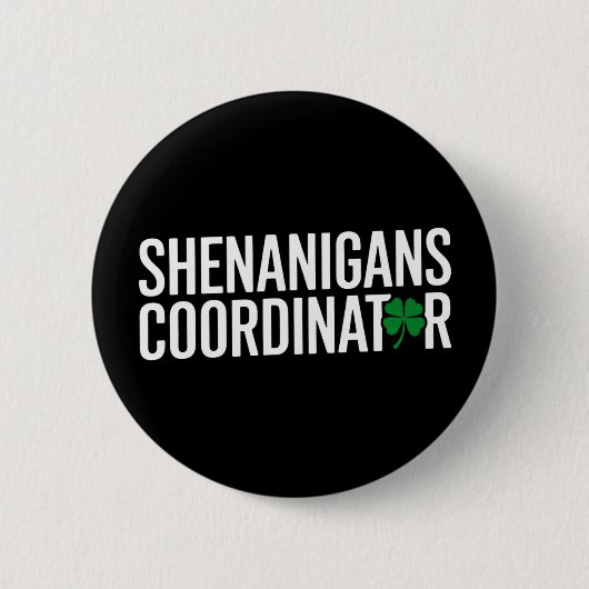 St. Patrick's Day Shenanigan Coordinator Ronde Button 5,7 Cm (Voorkant)