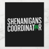 St. Patrick's Day Shenanigan Coordinator Wijn Etiket (Enkel label)