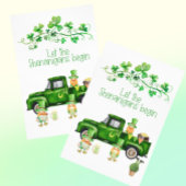 St. Patrick's Day Shenanigans Begin Truck Gnomes Briefkaart