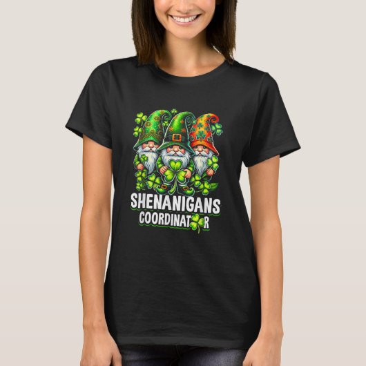 St Patricks Day Shenanigans Coordinator Gnomen T-shirt (Voorkant)