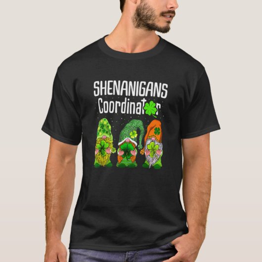 St Patricks Day Shenanigans Coordinator Gnomes Gre T-shirt (Voorkant)