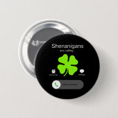 St Patricks Day Shenanigans Fun Ierse klaver 1 Ronde Button 5,7 Cm (Voorkant /achterkant)