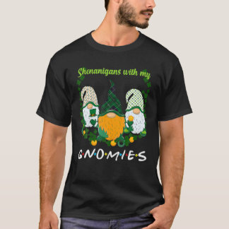 St Patrick's Day Shenanigans Gnomies Gnome Shamroc T-shirt