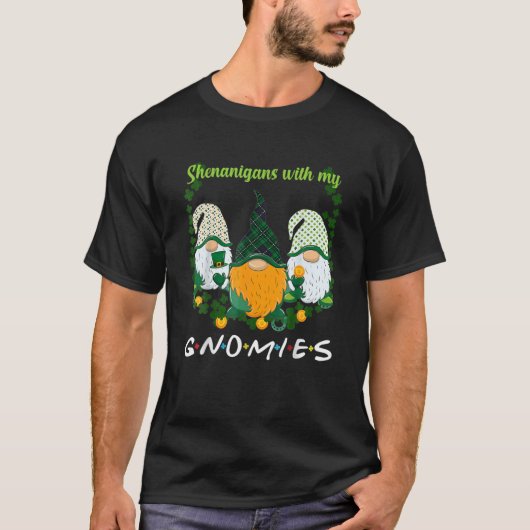 St Patrick's Day Shenanigans Gnomies Gnome Shamroc T-shirt (Voorkant)