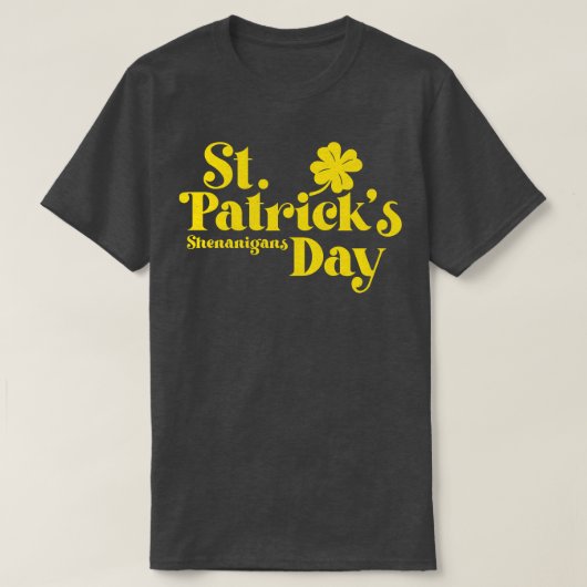 St Patricks Day Shenanigans  gouden tekst T-shirt (Design voorkant)